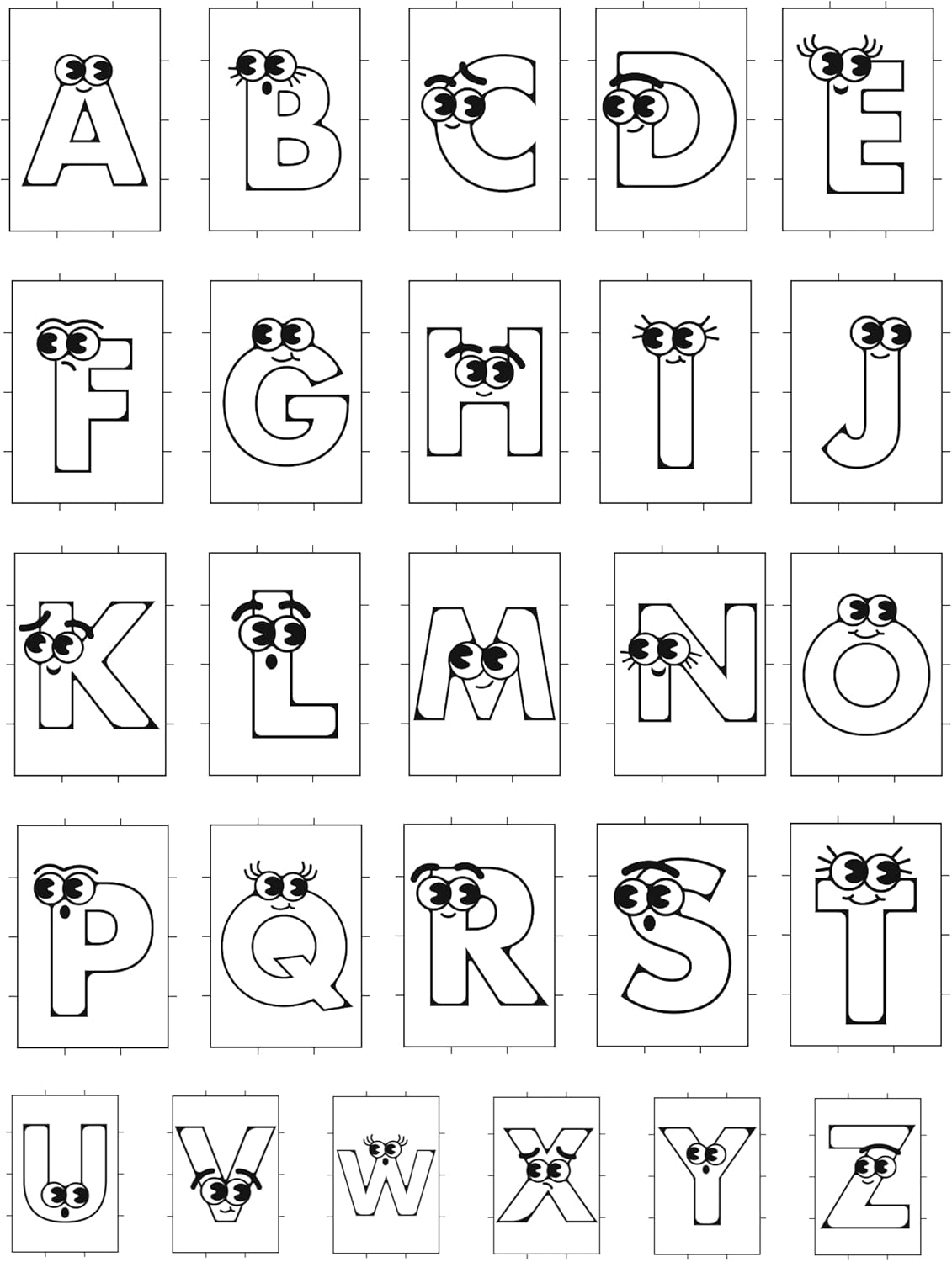 Gronets A to Z Alphabet Drawing 26 Sheets Prints for Kids | A4 Size (Design