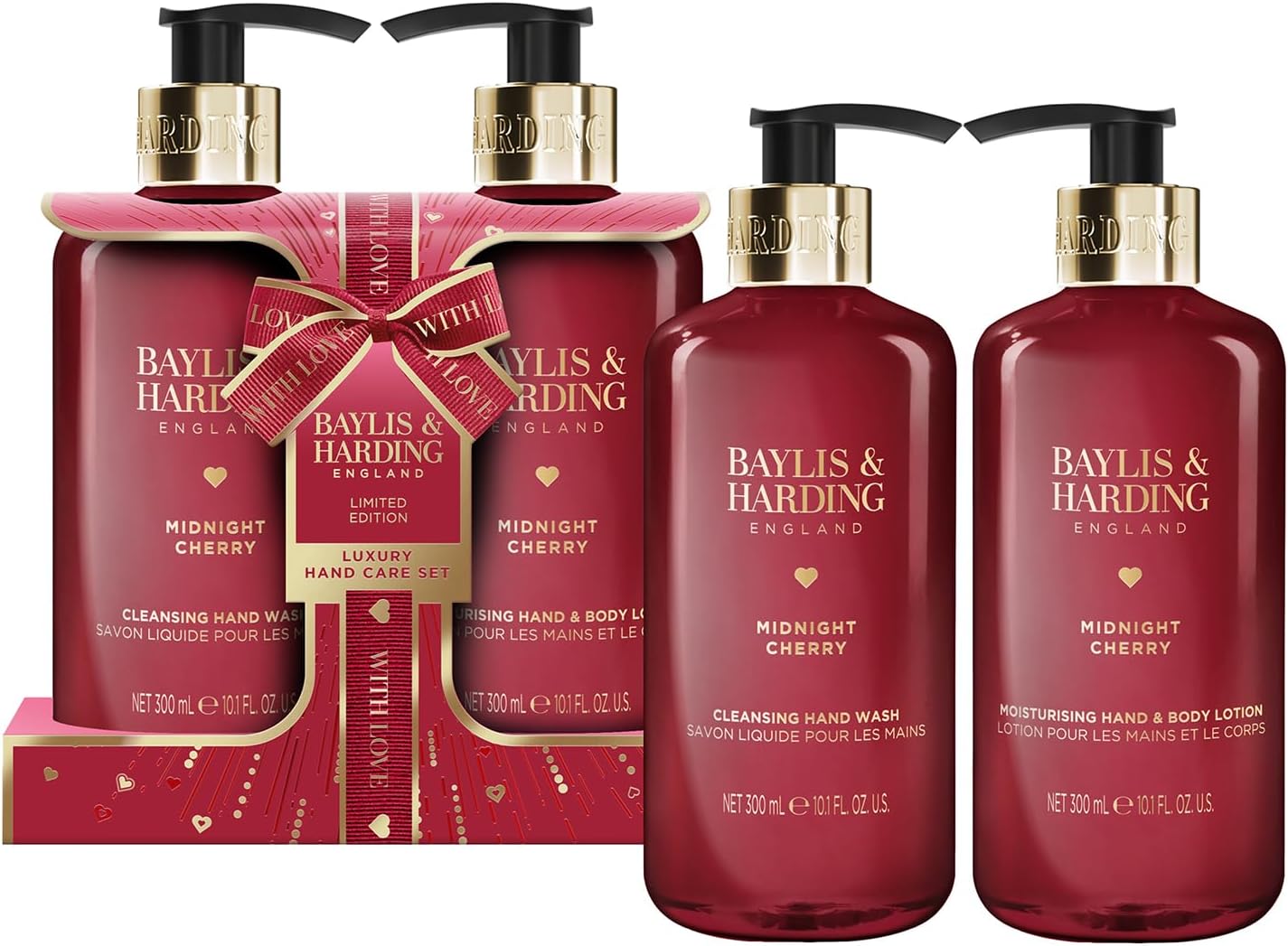 Baylis & Harding Midnight Cherry Luxury Hand Care Gift Set - Vegan Friendly