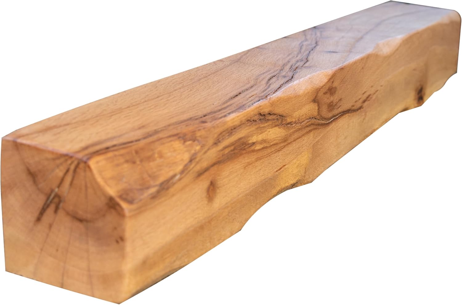 Genuine Solid Oak Beams for Fireplaces- Oak Floating Shelf for Home Decor- Rustic Shelves to Decorative Logs for Fireplace- Heavily Worked- Beam Size(90x15x15) Cm