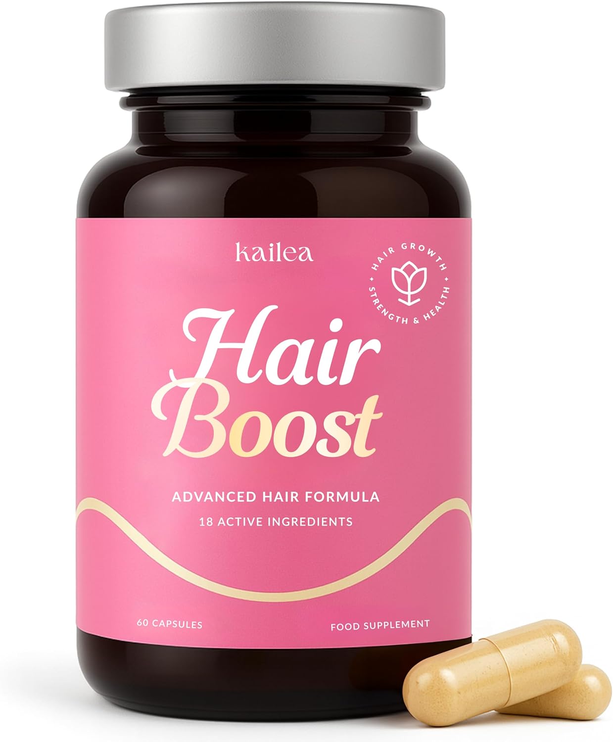 18-in-1 Hair Growth Supplement & DHT Blocker | Collagen, Biotin, Hyaluronic Acid, Nettle + 14 Active Ingredients | Supports Longer, Stronger Hair & Reduces Hair Loss