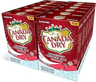 Canada Dry Powder Drink Mix – Sugar Free & Delicious (Cranberry Ginger Ale, 72 Sticks)