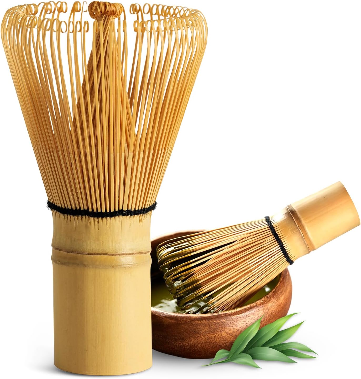 Angelkiss Matcha Whisk Bamboo Chasen – Traditional Japanese Green Tea Whisk for Matcha Powder – Handcrafted Natural Bamboo Tool for Frothy Matcha Tea Ceremony