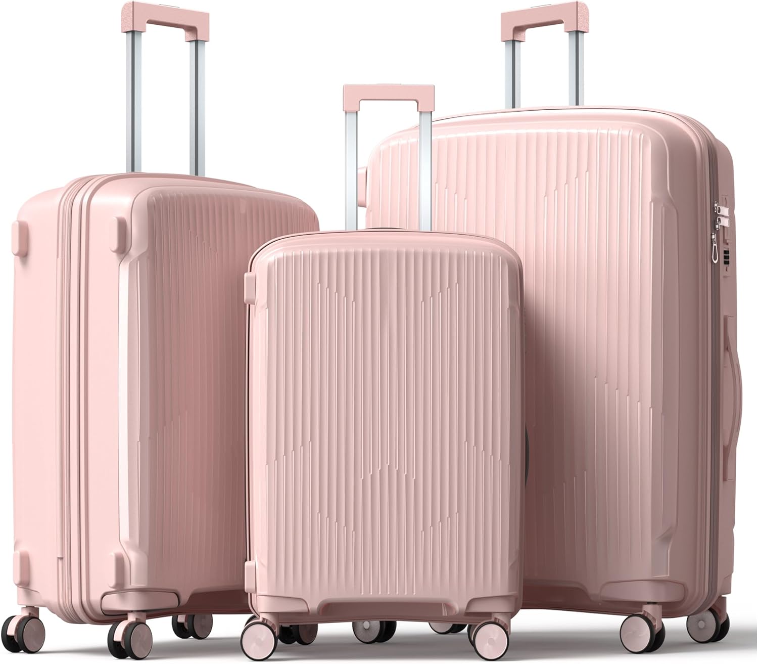 Nazhura Luggage Set, 3-Piece Hardside Suitcase Set, 20-inch Carry On, 24-inch, 28-inch Luggage