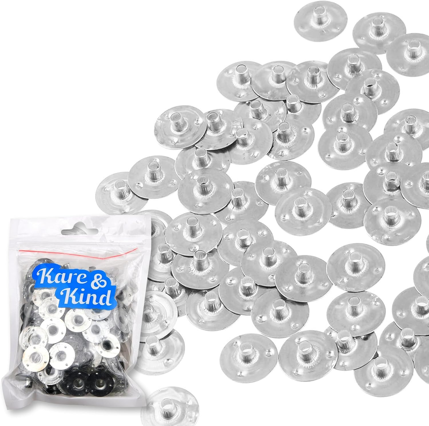 150 pcs Candle Wick Tabs- Metal Candle Wick Sustainer Tabs - Wick Tabs for Candle Making - Essential Candle Making Supplies - For DIY Candle Making (19mm, Silver)