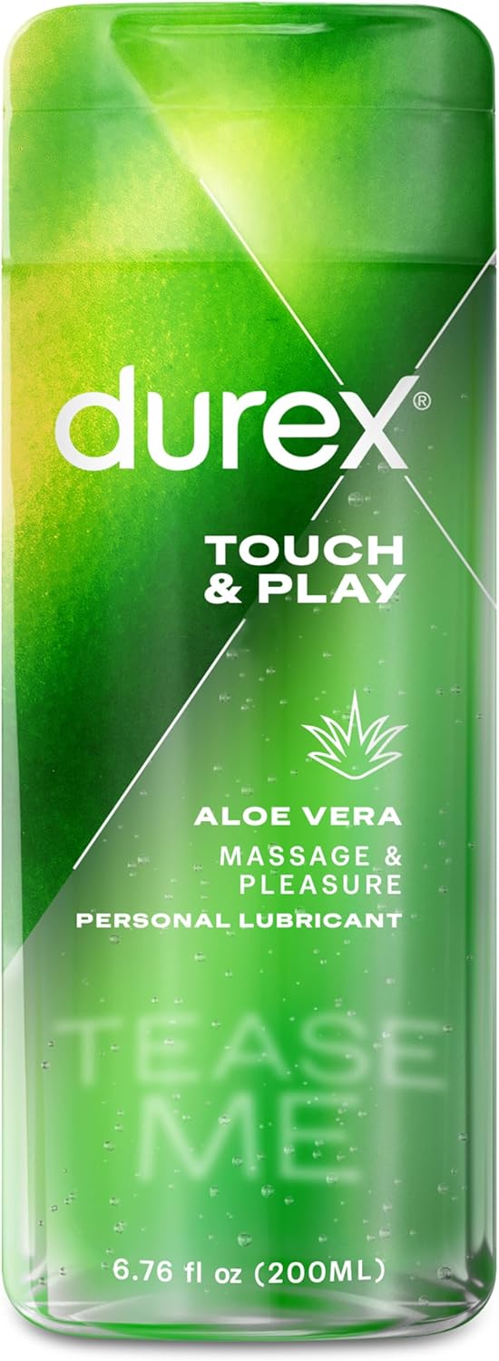 Durex Massage & Play 2 in 1 Lubricant, 6.76 oz., Soothing Touch with Aloe Vera