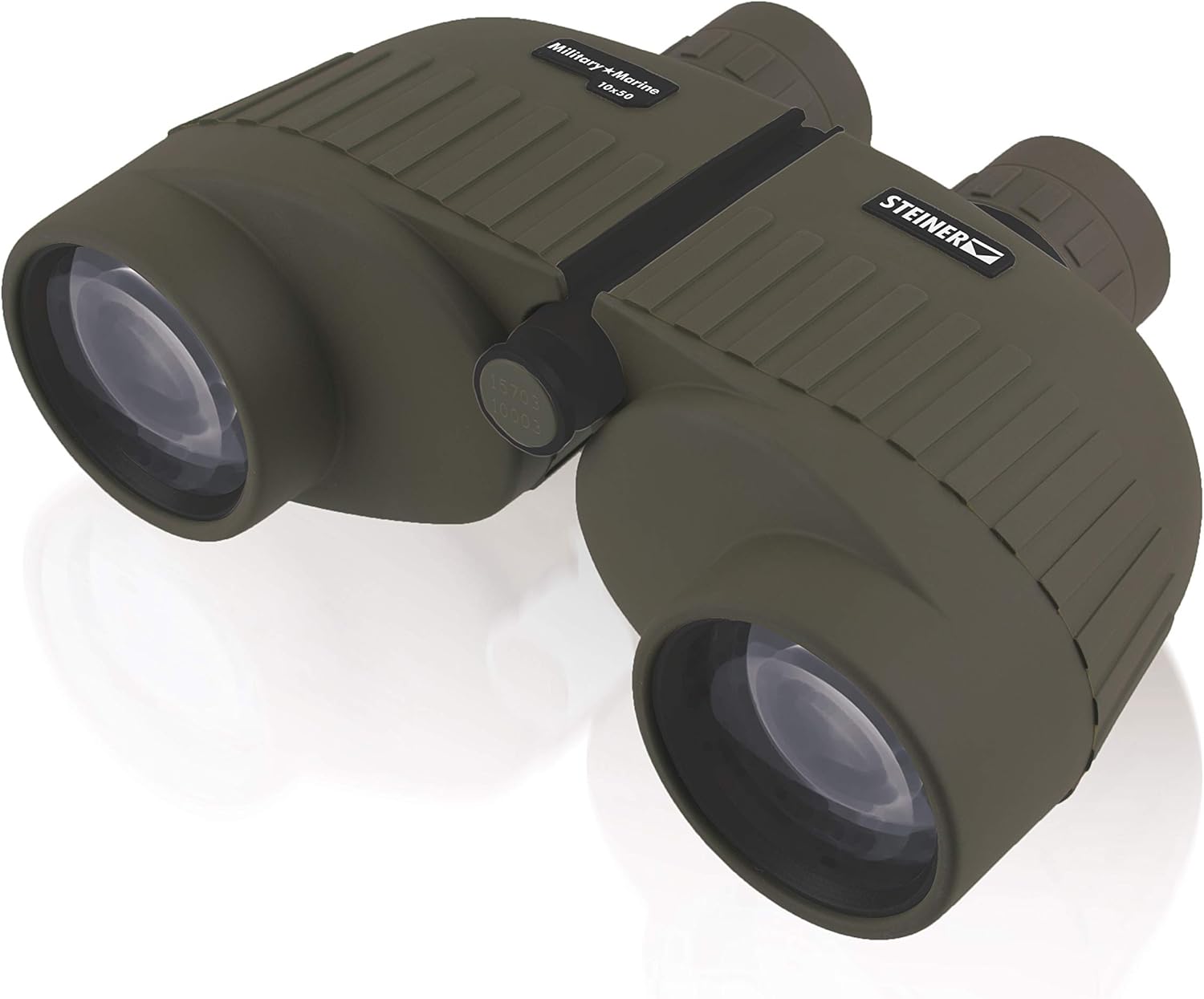 Steiner Military-Marine Series Binoculars, Lightweight Tactical Precision Optics for Any Situation, Waterproof, Green, 10x50