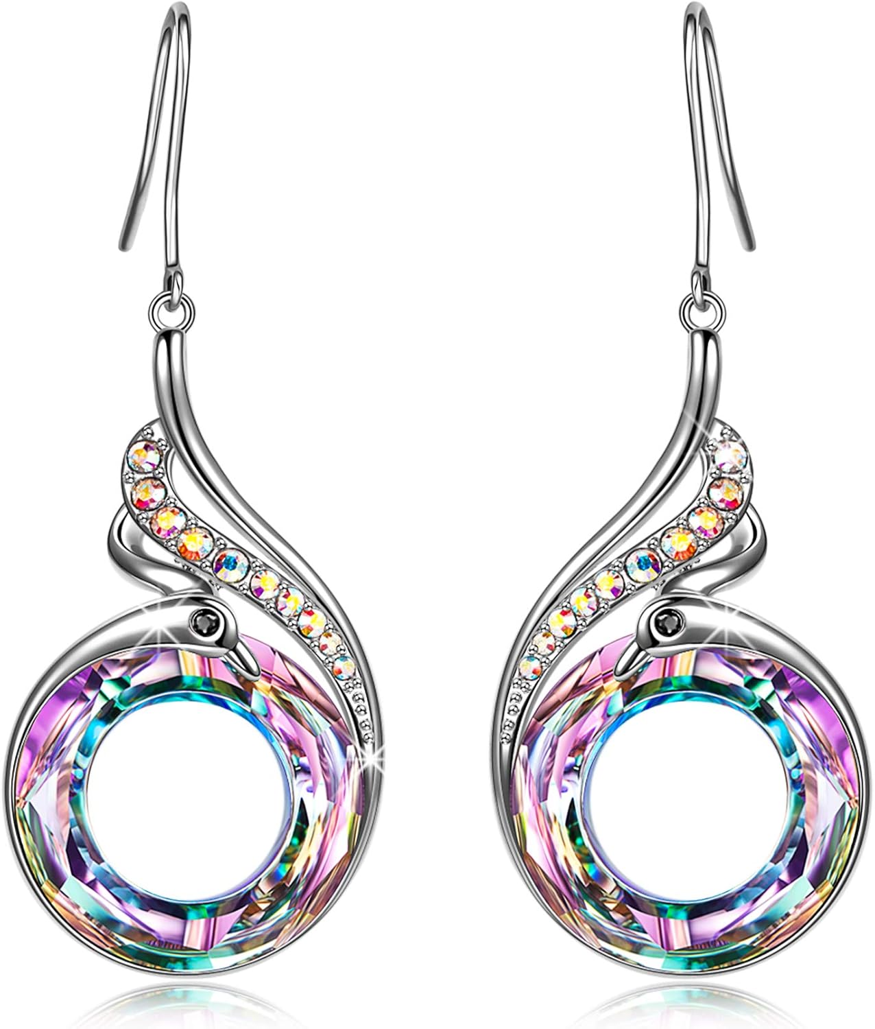 Kate Lynn "Rise From the Ashes" Phoenix Dangle Earrings with Crystals from Austria, Christmas Birthday Gift with Jewellery Box, Symbol of Luck and Renewal