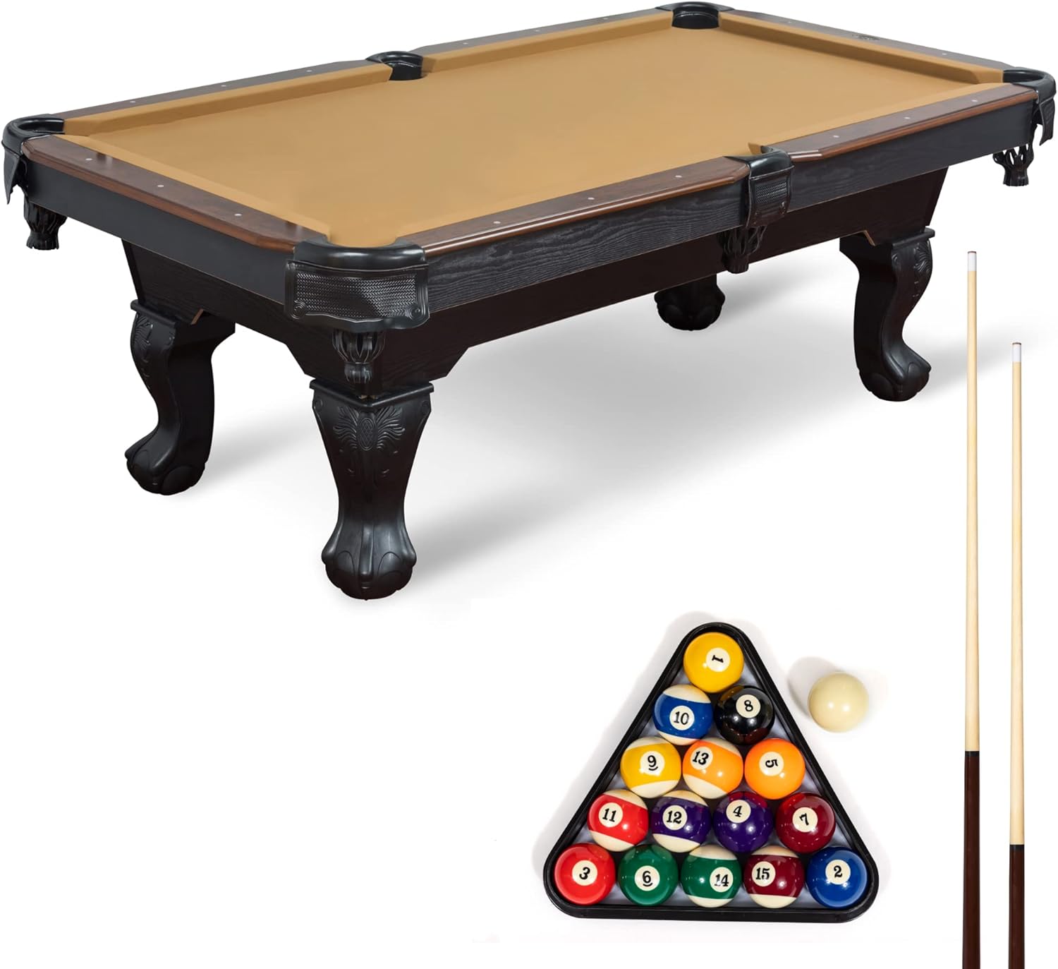 EastPoint Sports Masterton Billiard Bar-Size Pool Table 87 Inch or Cover – Perfect for Family Game Room