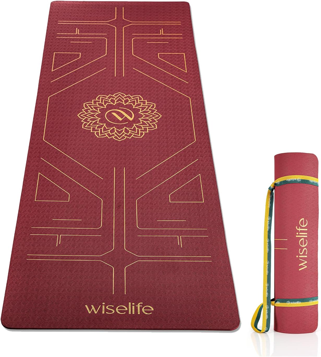 Wiselife Alignment Yoga Mat Mix