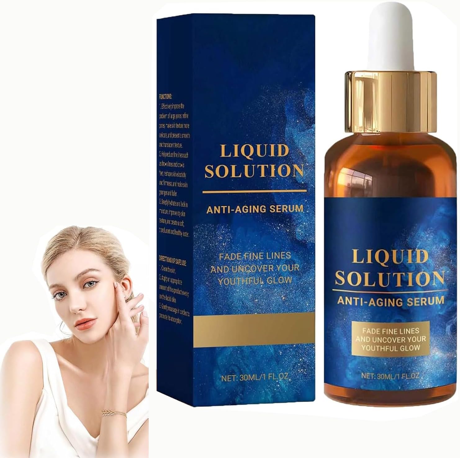 Olavitas Serum, Liquid Solution, Liquid Wrinkle Reduction, Anti Aging Facial Solution Serum, Reduce Fine Lines and Wrinkles (1PCS)