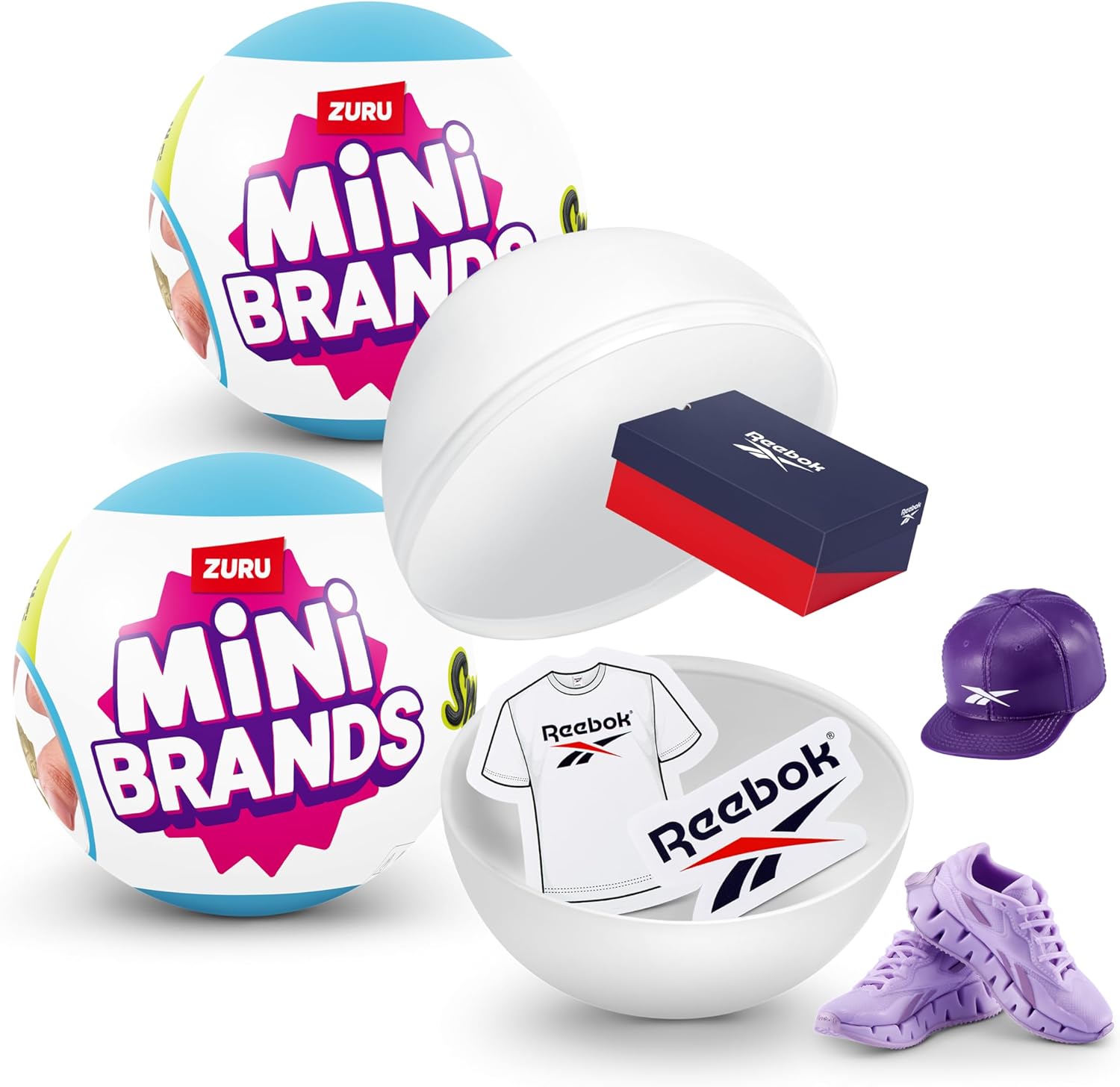 ZURU Real Miniature Sneaker Brands Collectible Toy - 2 Capsules of 5 Mystery Miniature Brands for Girls, Teens, Adults and Collectors