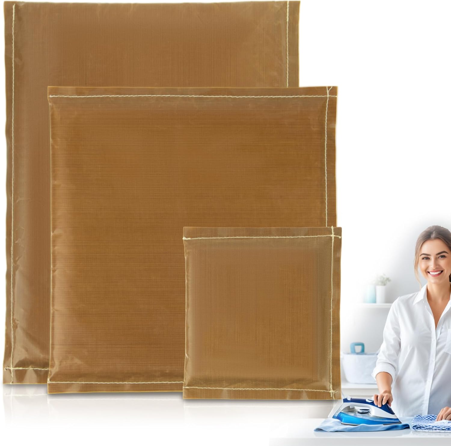 3 Pack Heat Press Pillow Mat Kits - 3 Size Pressing Pillow for Heat Press Pad Teflon Hot Pressing Transfer Mat for Ironing, Screen Print, Sublimation Vinyl Projects, HTV Project