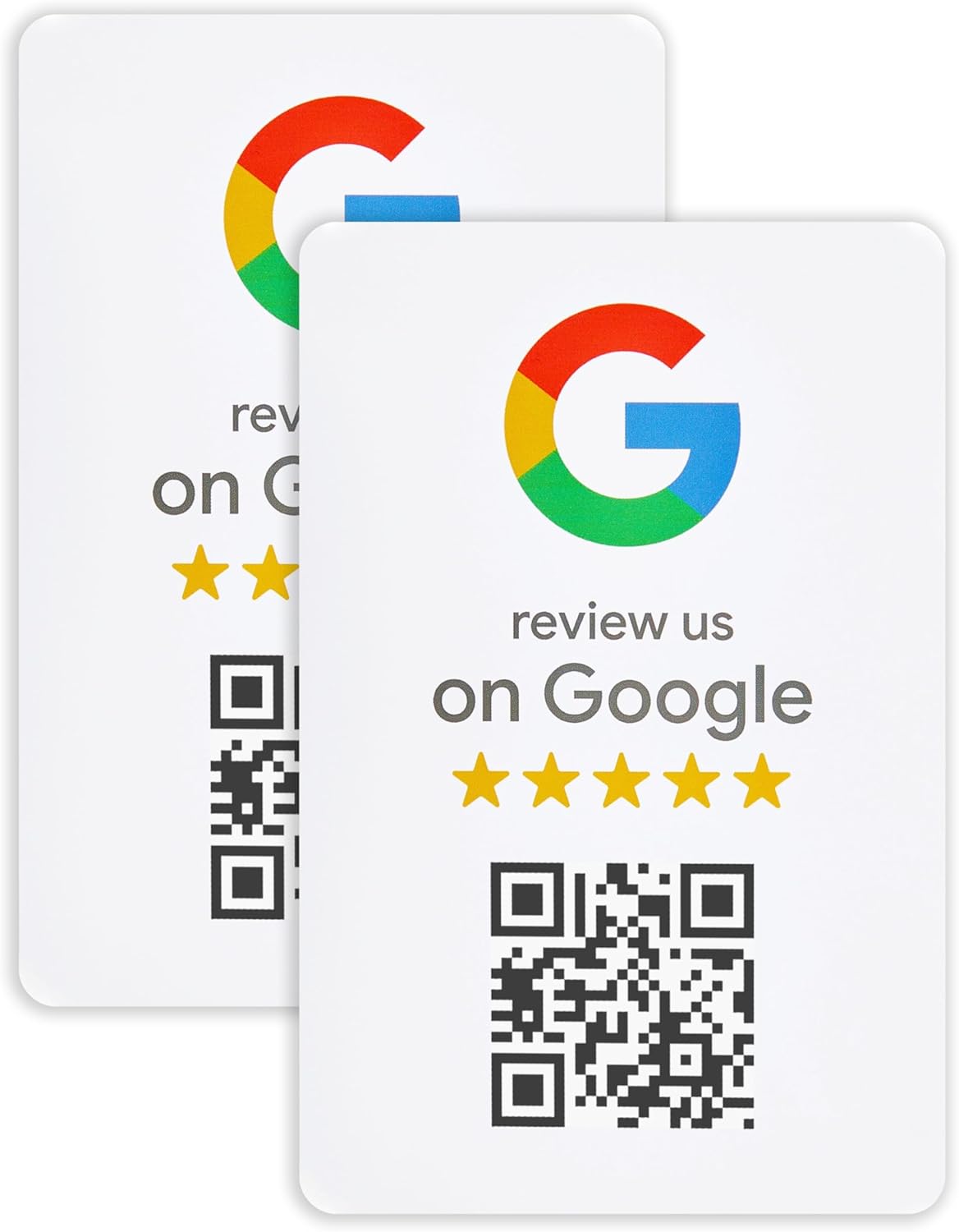Google Review Sticker - QR Code Sign for Small Business, Get More Customer Reviews, Must Have for Office, Trade Shows & Vendor Booths, Essential Marketing Accessories and Supplies