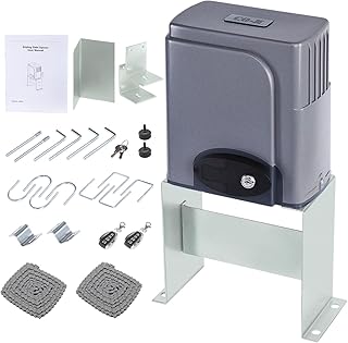 CO-Z 1400lb Sliding Gate Opener Hardware Security System Kit for Sliding Gates Up to 40 Feet, Automatic Gate Opener with Two Remote Controls, Electric Rolling Driveway Slide Gate Motor - Model CG1400