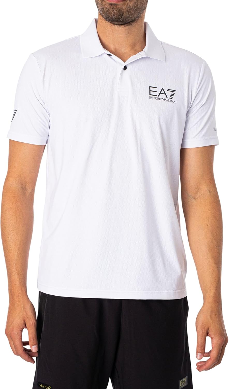 Emporio Armani EA7 Technical Pro Polo Shirt - White-XL