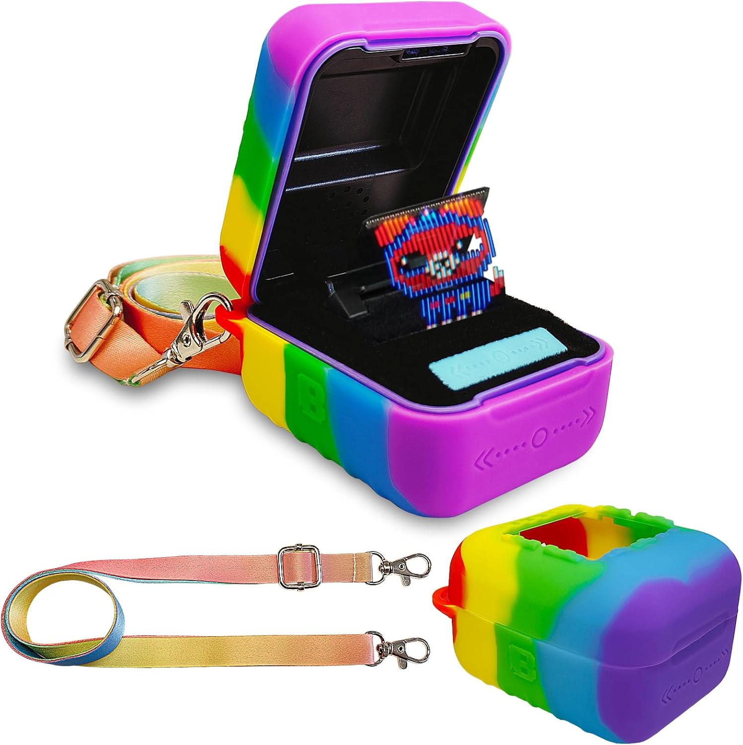 Silicone Cover Case for Bitzee Interactive Toy Digital Pet and Case, Protective Skin Sleeve for Bitzee Virtual Electronic Pets Accessories (for Original 15 Animals) (Multicolor)