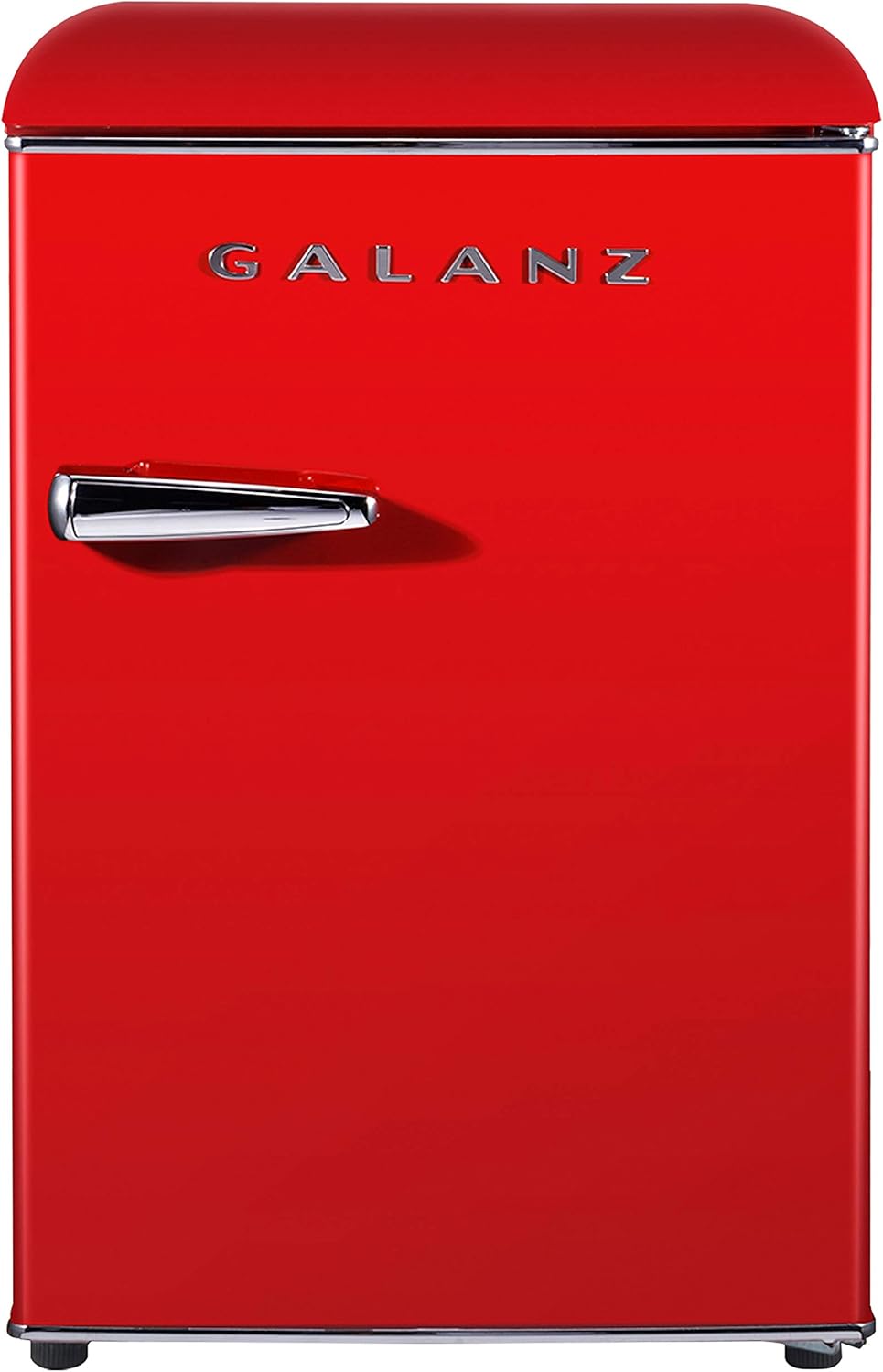 Galanz GLR25MRDR10 Retro Compact Refrigerator, Mini Fridge with Single Doors, Adjustable Mechanical Thermostat with Chiller, Red, 2.5 Cu Ft