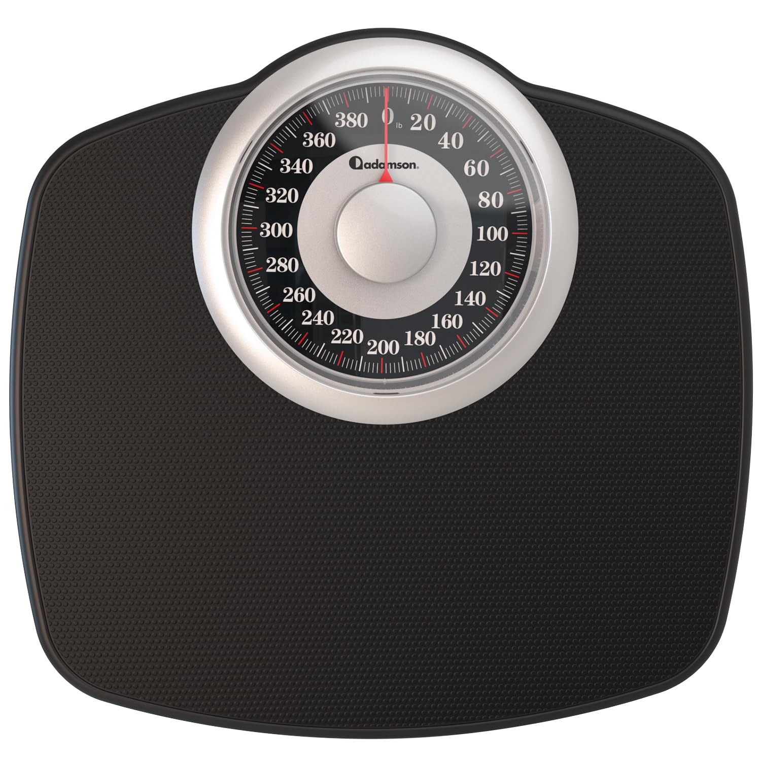 Adamson A25 Scales for Body Weight - Up to 400 LB - New - 5.3" Dial on 12.4" x 10.2" Platform - Anti-Skid Rubber Surface - Bathroom Scale Analog - Durable with 20-Year Assurance