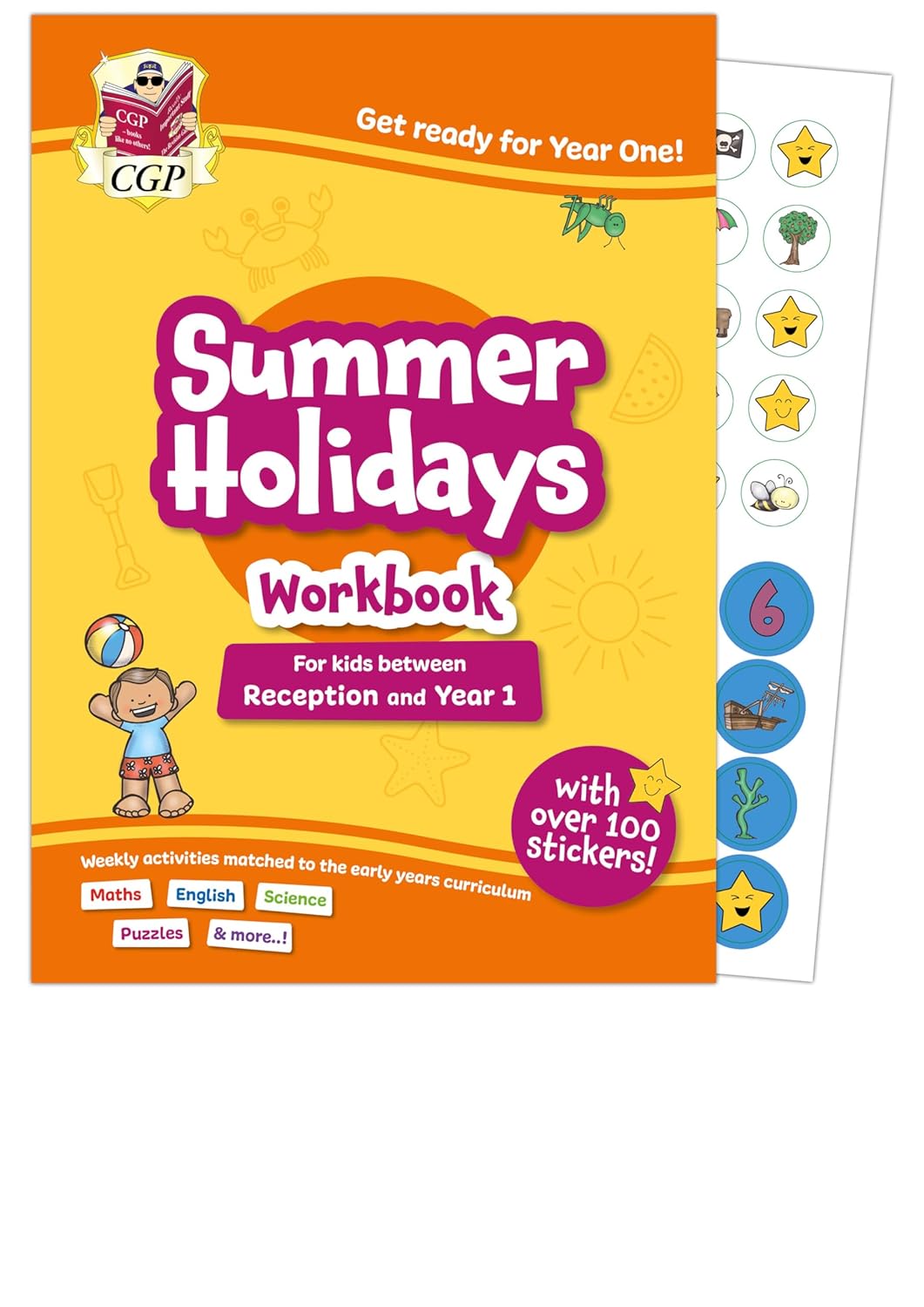 CGP Summer Holidays Activity Workbook - for kids between Reception and Year 1 (ages 4-5) (CGP Holiday Workbooks)