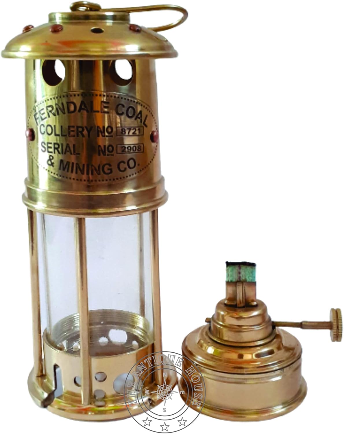 100% Working Brass 7" Miner Lamp Antique Maritime Ship Boat Oil Lantern Home Decor Gift