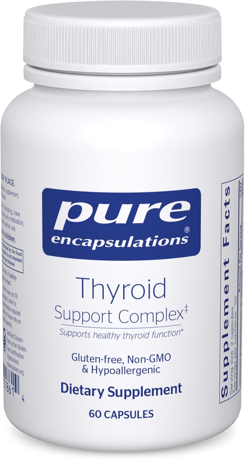 Pure Encapsulations Thyroid Support Complex - Supports Thyroid Health* - Antioxidant Infusion - with Ashwagandha & Iodine - Non-GMO & Vegetarian - 60 Capsules