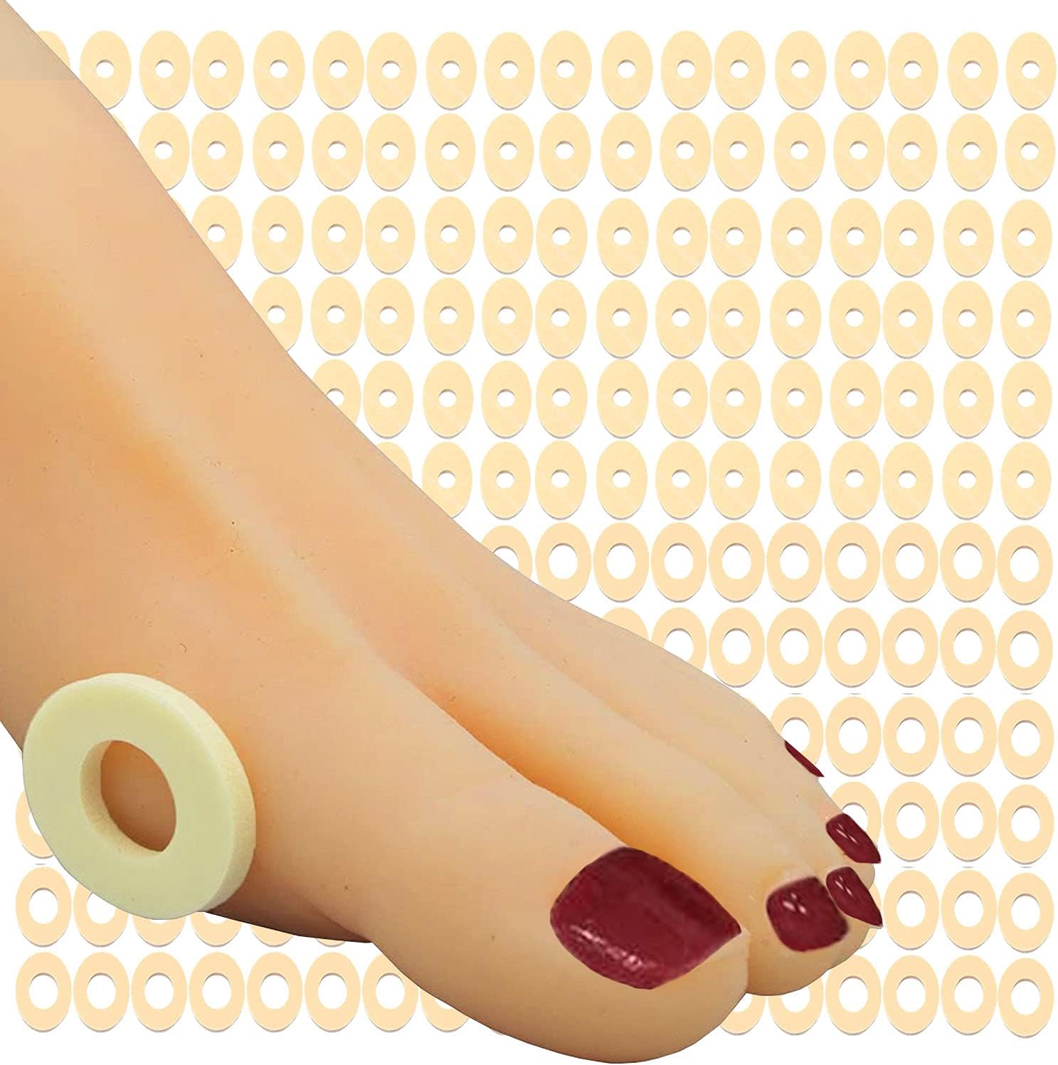 Reppkyh 120 Pads Callus Cushions Corn Pads Self Adhesive Soft Foam Pads for Toe Corn and Foot Protectors and Thick Corn Cushions Toe Pads