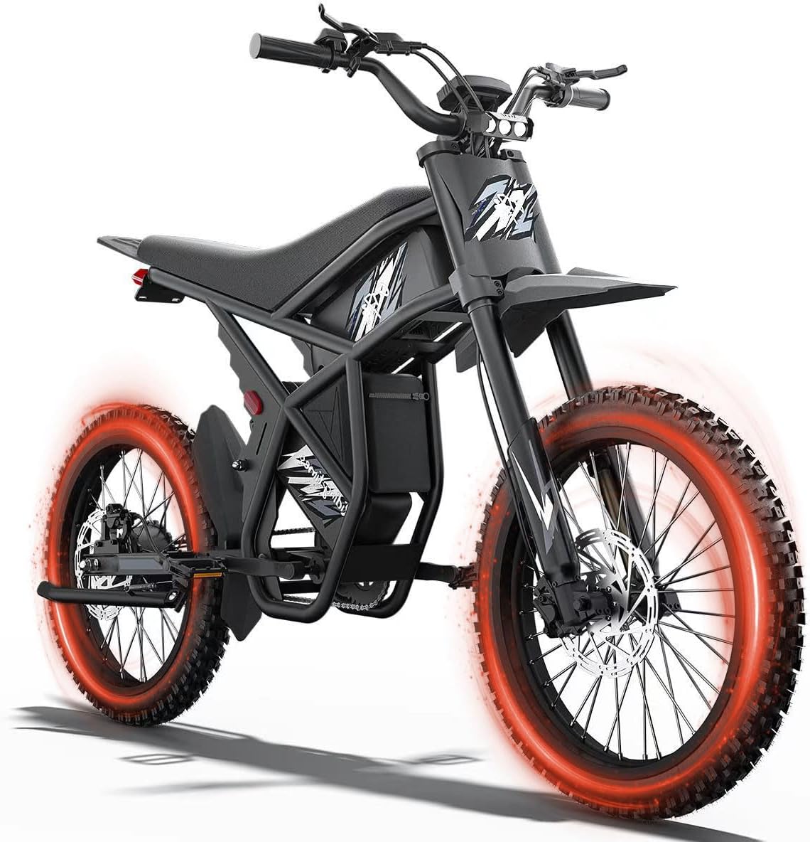 GT73/ GT54 Electric Dirt Bike for Adults Teens - 3000W/ 2500W Motor 50/37 MPH High-Speed, 25"/14" Fat Tires & Dual Removable Battery(60V/48V) | All-Terrain Off-Road eBike for Snow, Sand