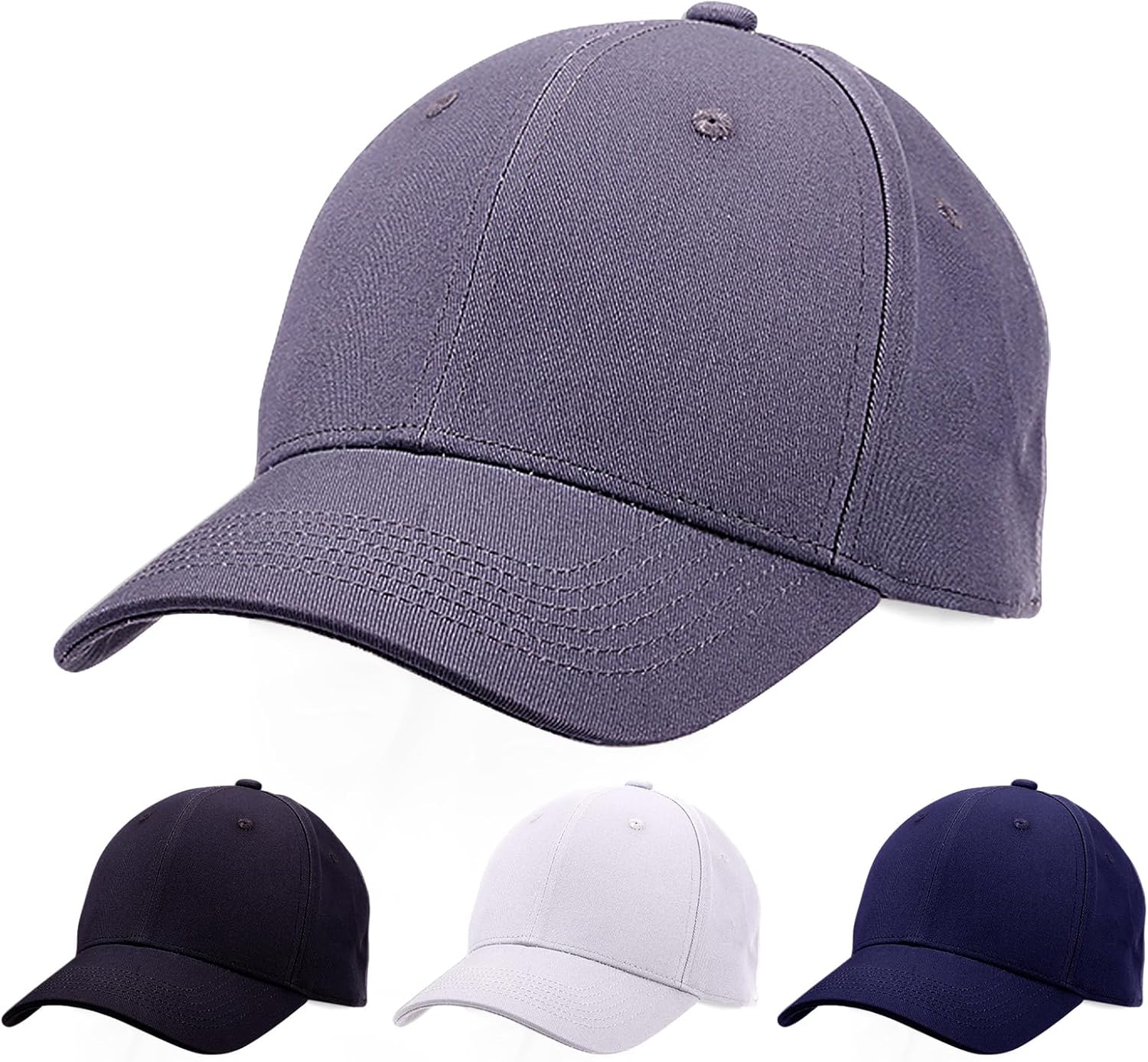 GWHOLE Baseball Cap Unisex Adjustable Cap Hat Classic Sports Casual Plain Summer Sun Hat for Men & Women