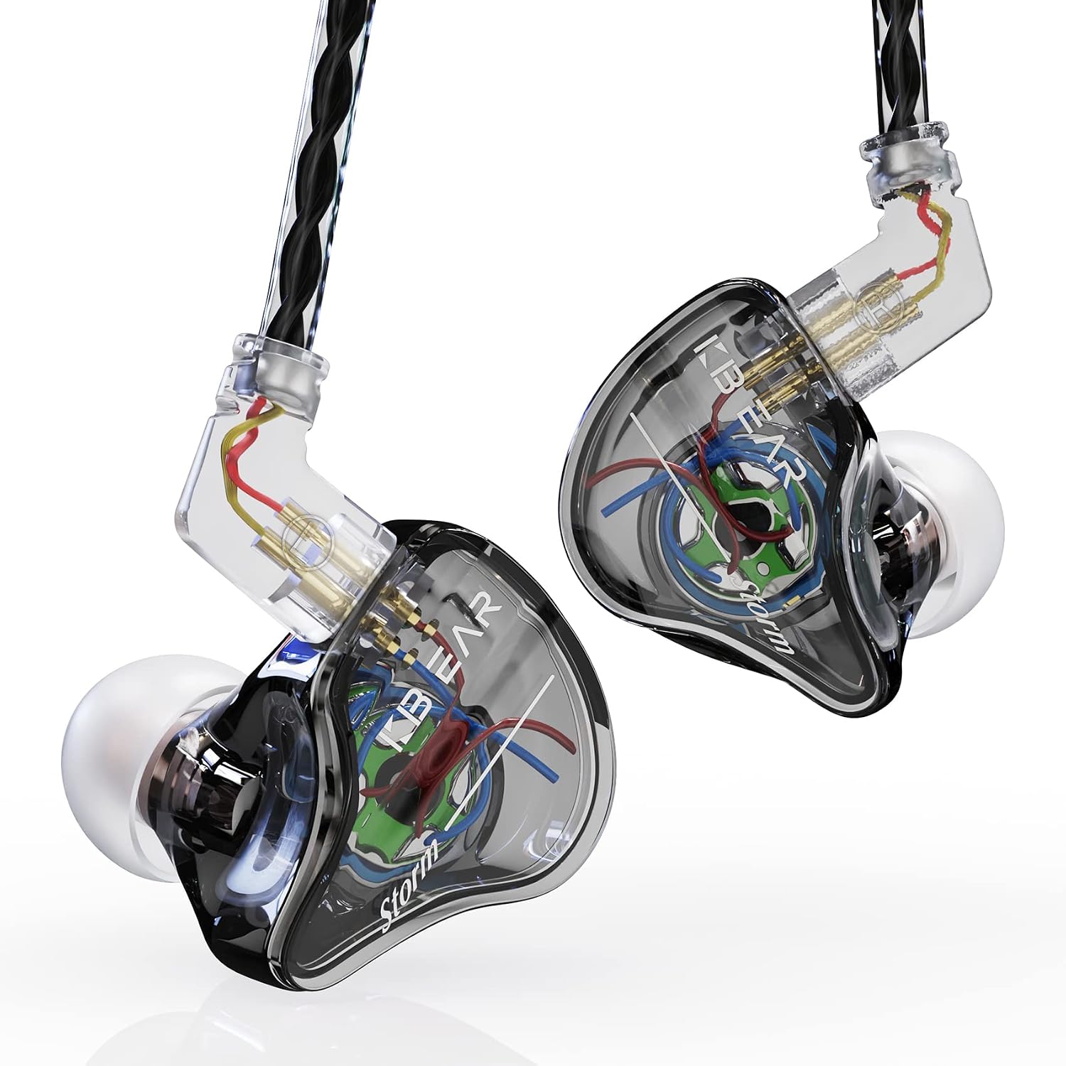 YINYOO KBEAR Storm Professional in Ear Headphones Monitor Earphones for Singers Drummers Musicians Bassists, Custom Wired Earbuds IEM, Hi Res Detachable OFC Silver-Plated Cable Auriculares