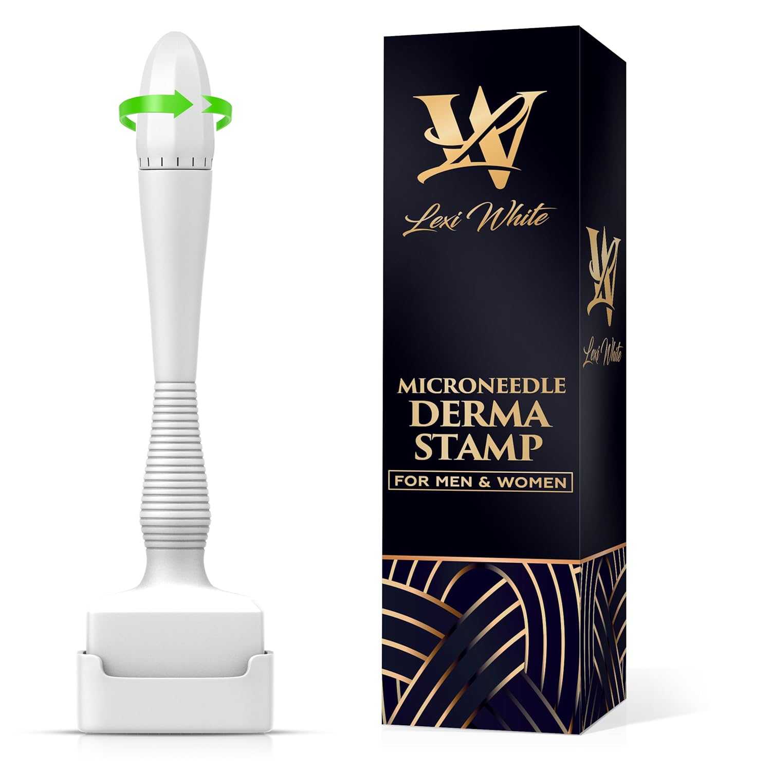 Derma Stamp Microneedle Roller For Face, Derma Roller for Beard, Microneedling Roller | For Women and Men | Micro Needle Roller For Face Scalp Derma Stamp 0.25mm