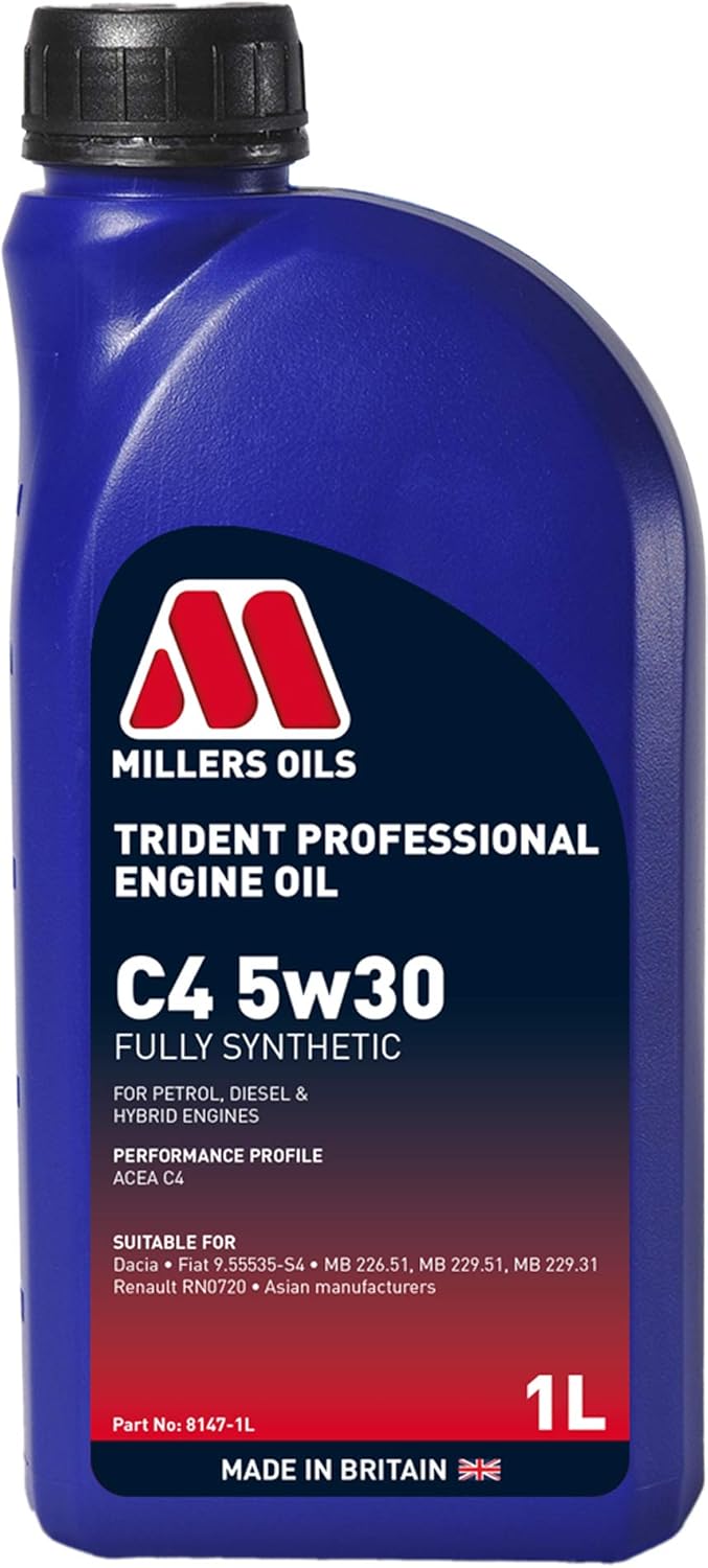 Millers Oils Trident Professional C4 5W-30 5W30 Fully Synthetic Engine Oil - 1 Litre 1L