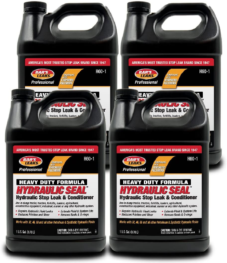 Bar's Leaks H60-1-4PK Hydraulic Seal Stop Leak & Conditioner, 1 Gallon, 4 Pack