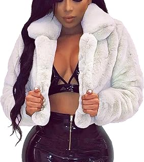 nerohusy Womens Jackets Fall Fashion 2024 Soft Faux Fur Coats Short Fuzzy Fleece Jacket Trendy Shaggy Warm Winter Outerwear