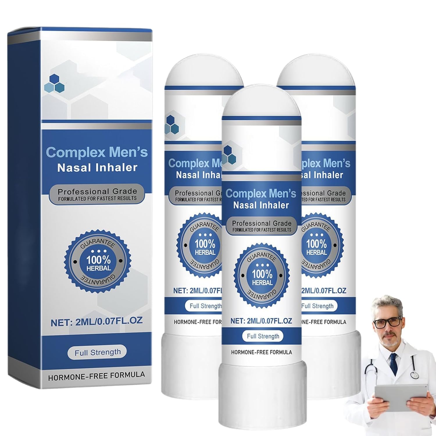 Uncle Stiffy Nasal Inhaler, Complex Mens Nasal Inhaler Stick, Uncle Stiffy Nasal Inhaler Restore Energy And Vitality (3)