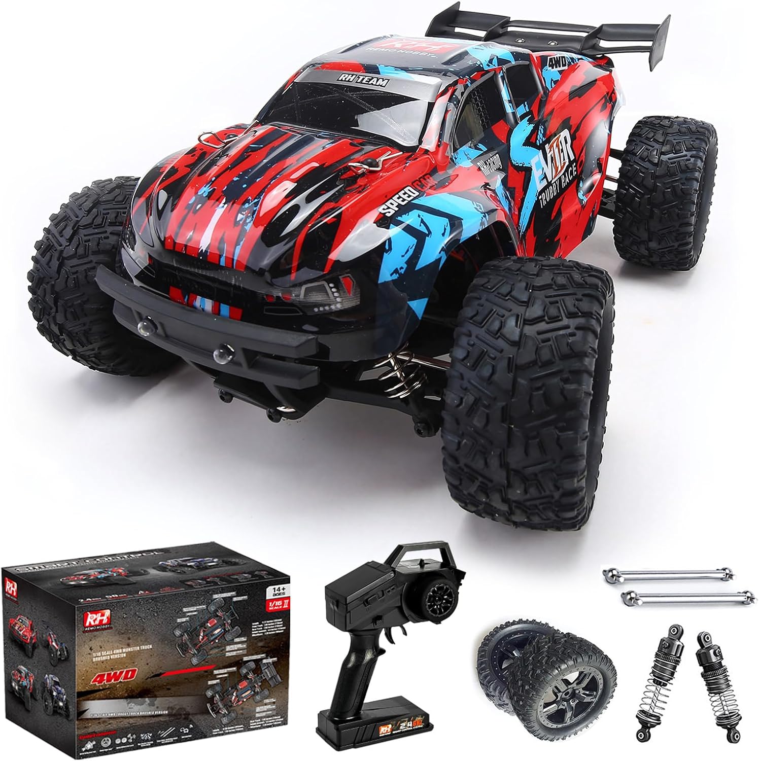 Cheerwing 1:16 Brushless RC Cars for Adults,Fast 50Km/h Off-Road RC Monster Truck,4WD High Speed Remote Control Car Gift for Boys