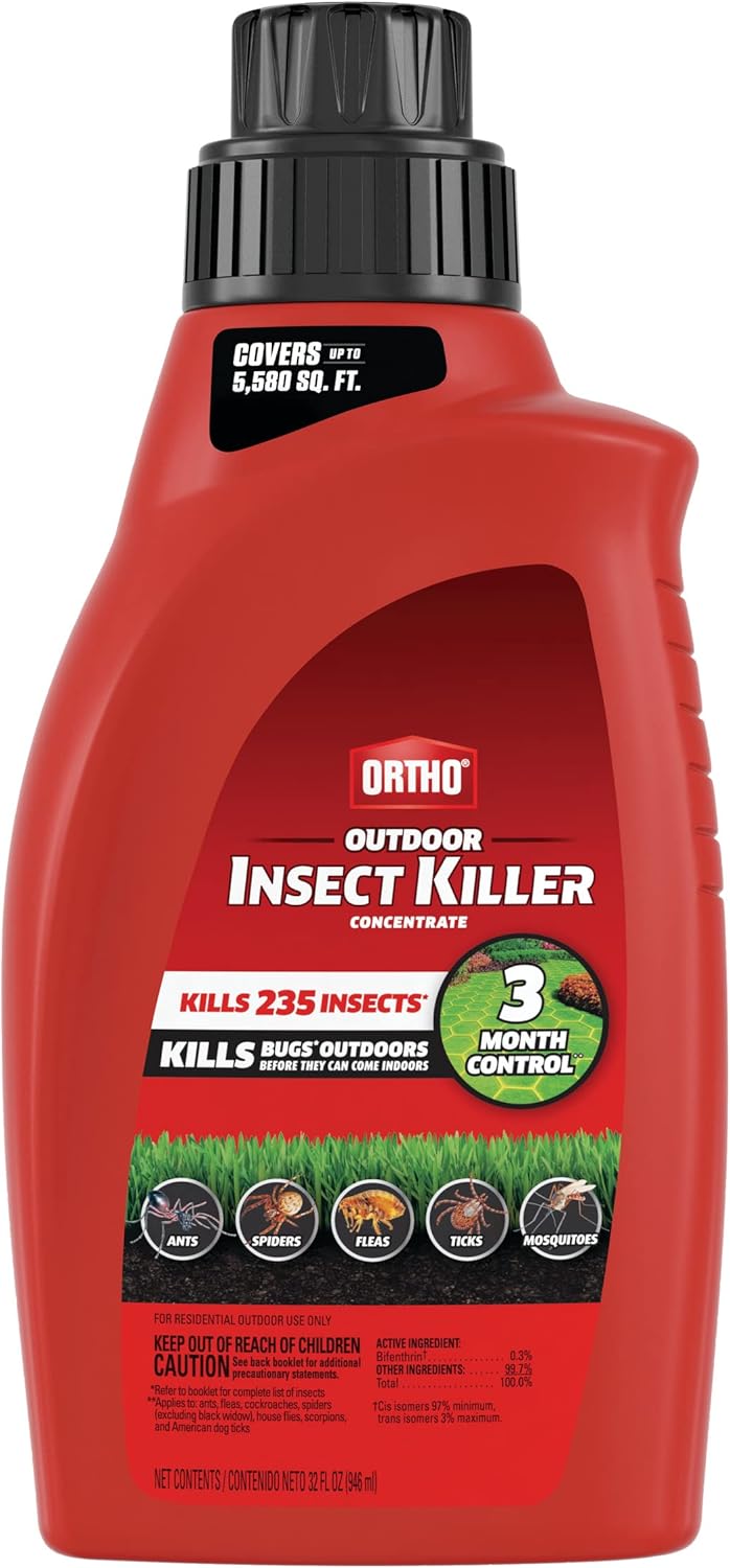 Ortho Outdoor Insect Killer Concentrate Kills Listed Ants, Spiders, Fleas & Ticks, 32 fl. oz.
