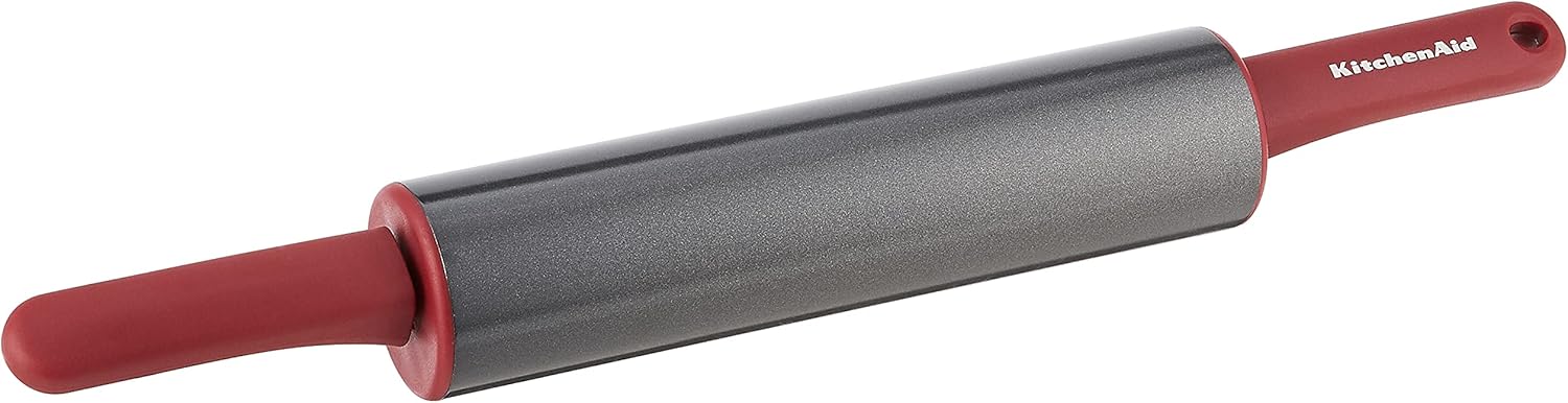 KitchenAid KO318OHERA Gourmet Rolling Pin, Steel, Red