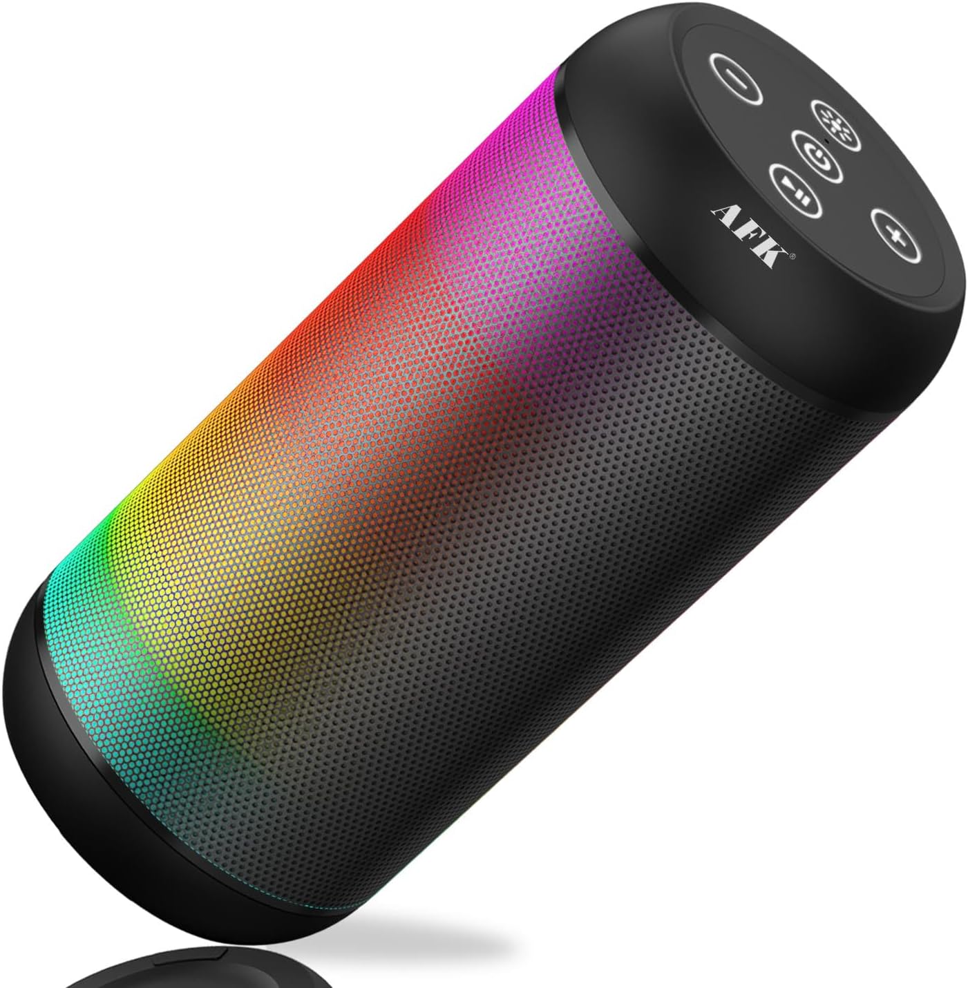 AFK Portable Bluetooth Wireless Speaker with RGB Lights, Loud Speaker with Stereo Sound,Speaker for Party, Home, Outdoor(Black)