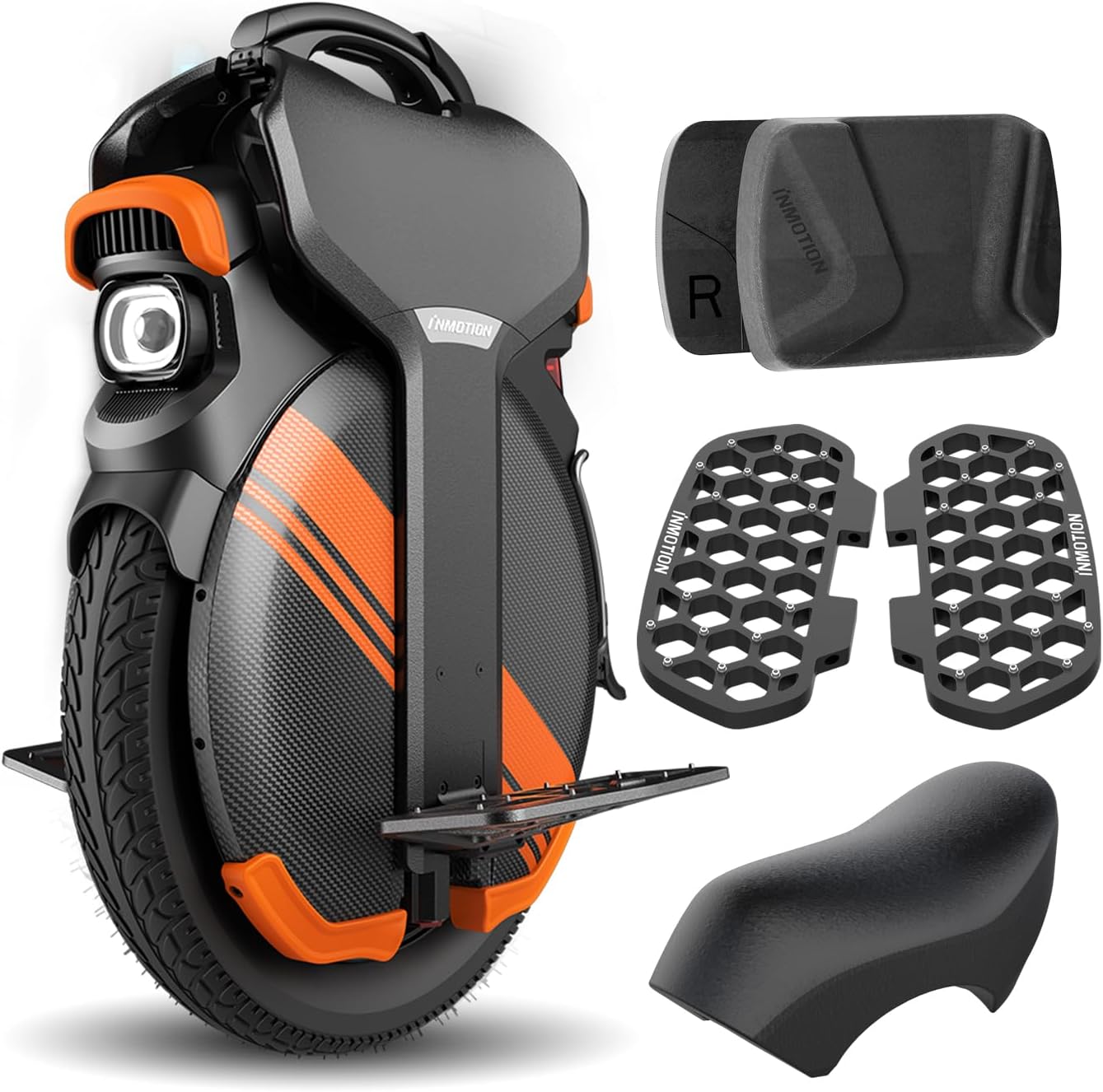 I INMOTION V11Y Electric Unicycle with Seat Power Pads Honeycomb Foot Pedals