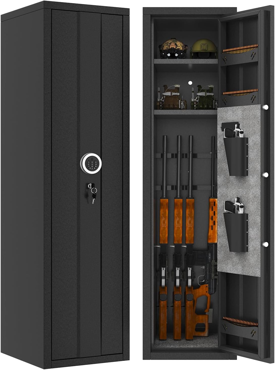 6-10 Heavy-Duty Steel Long Gun Safe for Rifles and Pistols,57" H