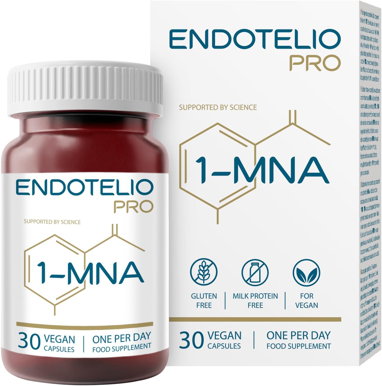 Endotelio 1-MNA PRO, Anti Aging, Optimizing NAD+, Double Dose for Faster Effects, Biohacking Supplement, Sirtuin Activator, Support for Cellular Health, Scientifically Formulated, 30 Easy Swallow Caps