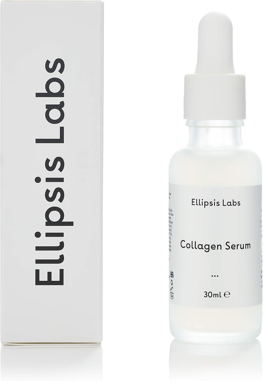 Collagen Serum by Ellipsis Labs. Anti ageing peptide serum with collagen-boosting properties for improving fine lines and wrinkles. 30ml / 1 fl.oz