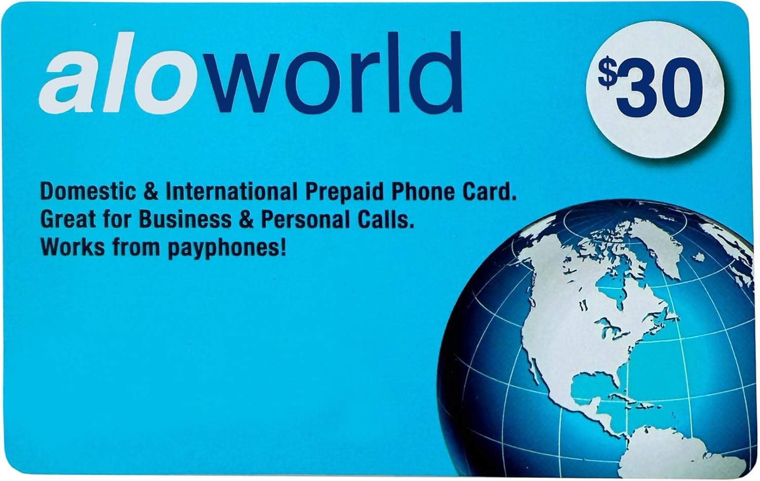 Phone Card for International & Domestic Calls, Prepaid Calling Card for Any Phones & Payphones | $30 USD