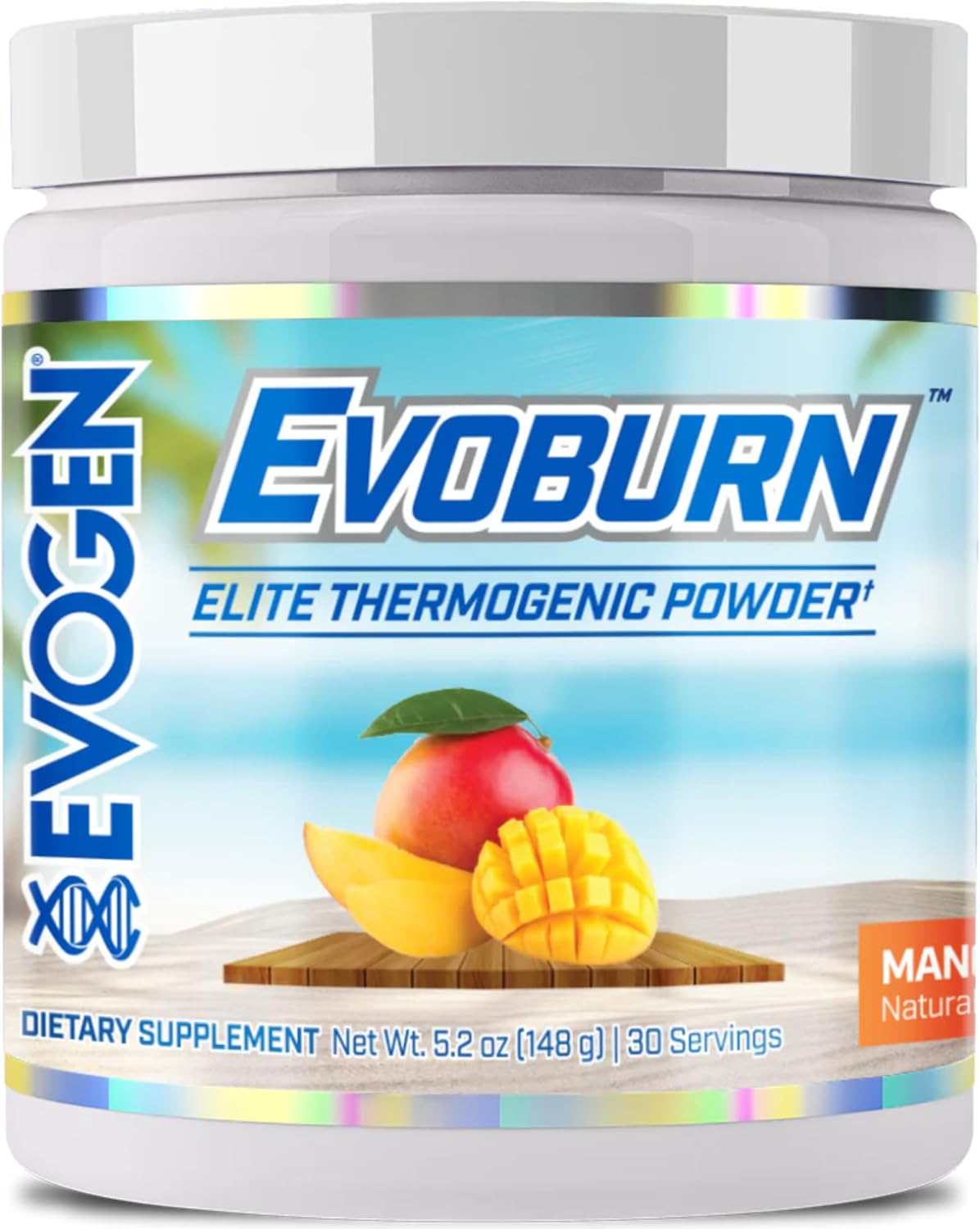 Evogen Evoburn - Thermogenic Fat Burner for Men & Women | Energy, Focus, & Appetite Control | Advanced Metabolism Booster Fat Burner Formula with MitoBurn & Caffeine | Mango | 30 Servings