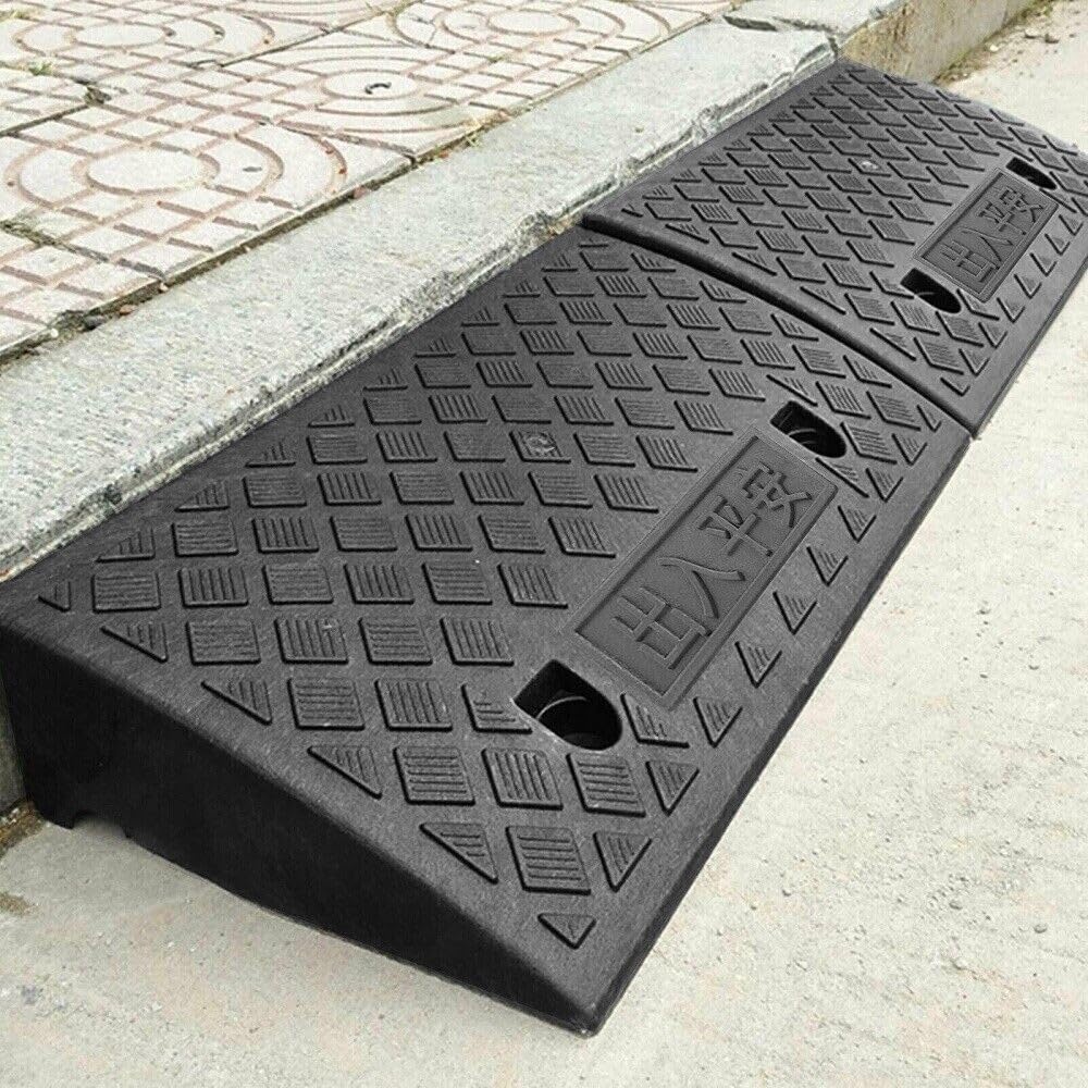 Kerb Ramps 9cm Height, 2PCS Curb Ramp for Cars, Heavy Duty Threshold Ramp for Wheelchairs, Curb Ram for Driveway, Mobility Scooter/Step,(50x27x9cm) X2
