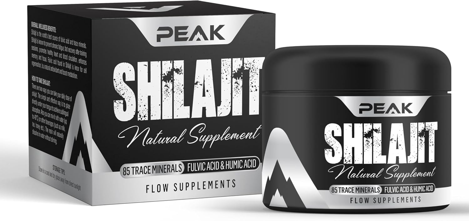 Flow Supplements Shilajit Resin 30g - Pure Shilajit with Fulvic & Humic Acid, Himalayan Shilajit for Testosterone Boosting, Nootropic Minerals - Ideal for Fitness, Health-Conscious Adults
