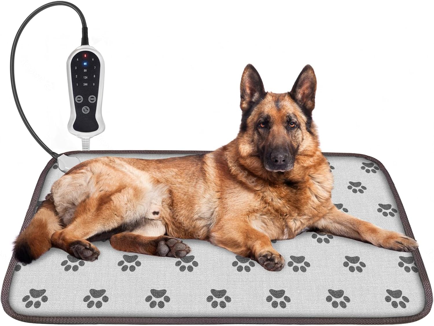RC SLL Dog Heating Pad 86 x 53 cm, Electric Warming Pad for Dogs, Cats, Waterproof, Smart Thermostat Switch, Large Pet Heating Pad