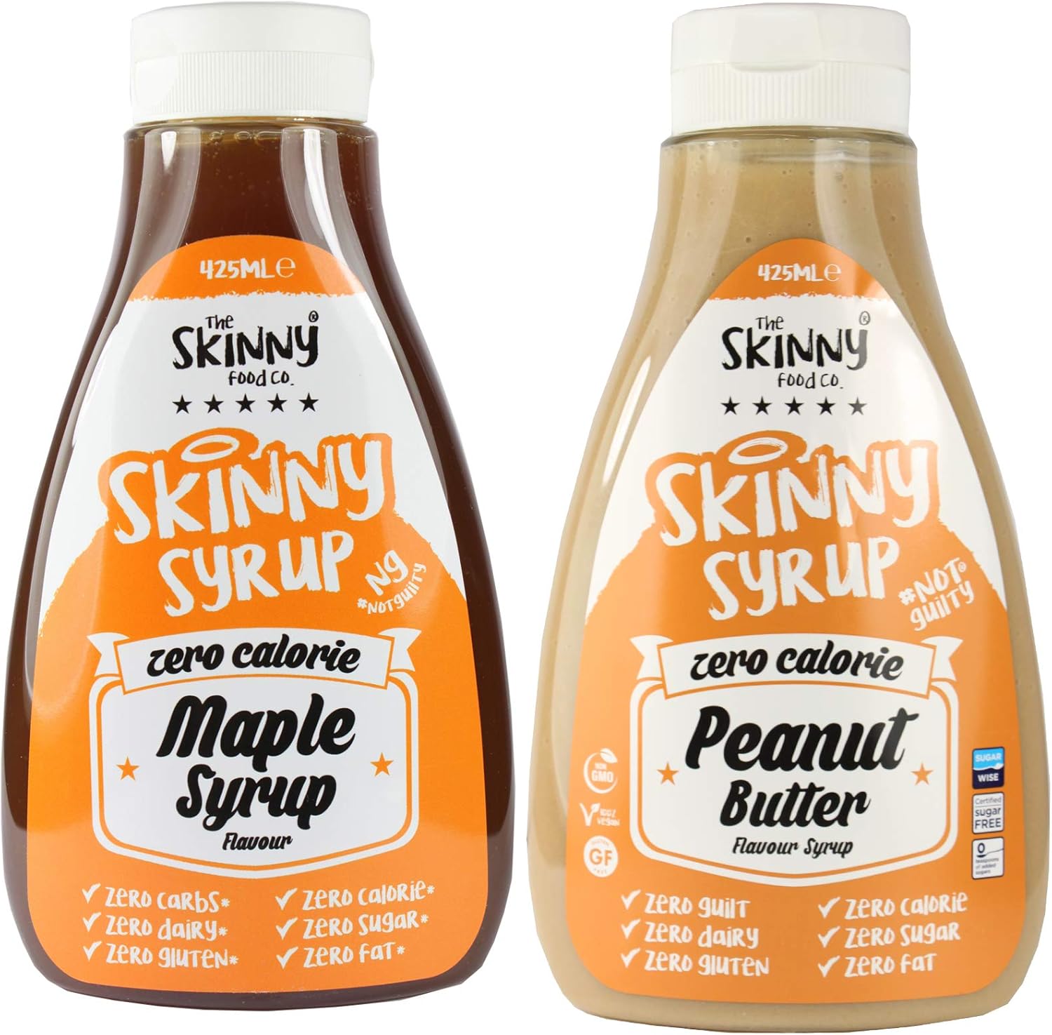The Skinny Food Co. Syrup Twin Pack Maple Syrup & Peanut Butter