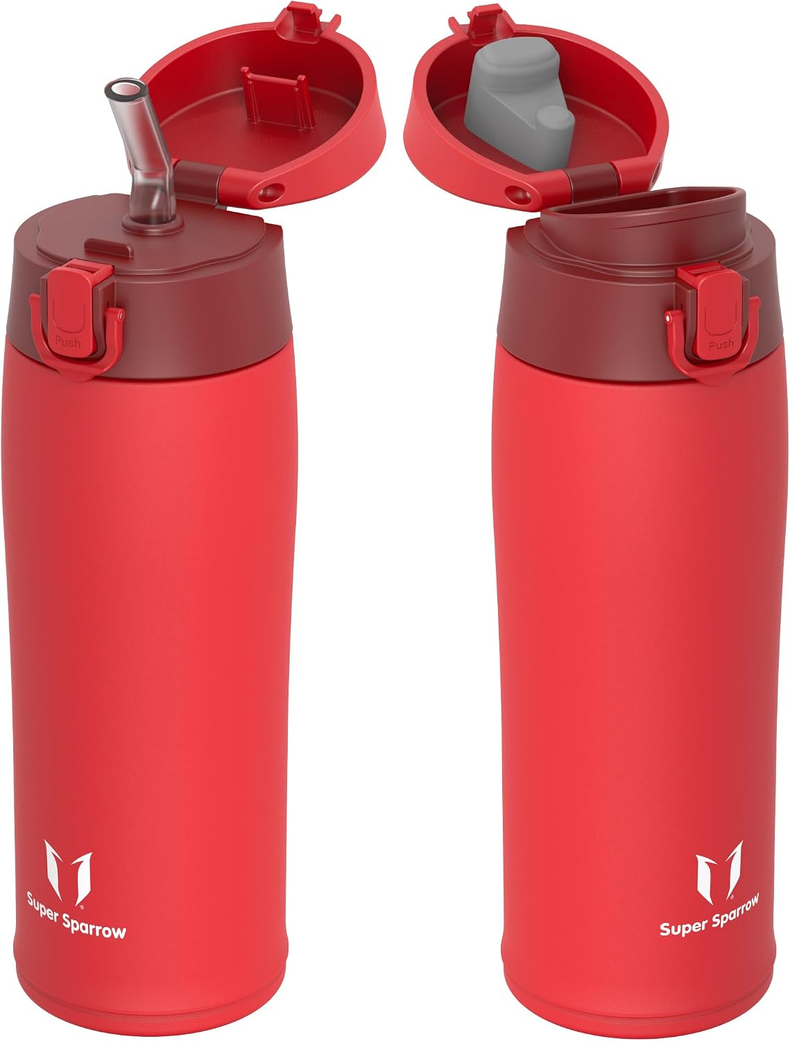 Sparrow Insulated Water Bottle 500/750/950ml Metal Bottle, Includes 2 Lids