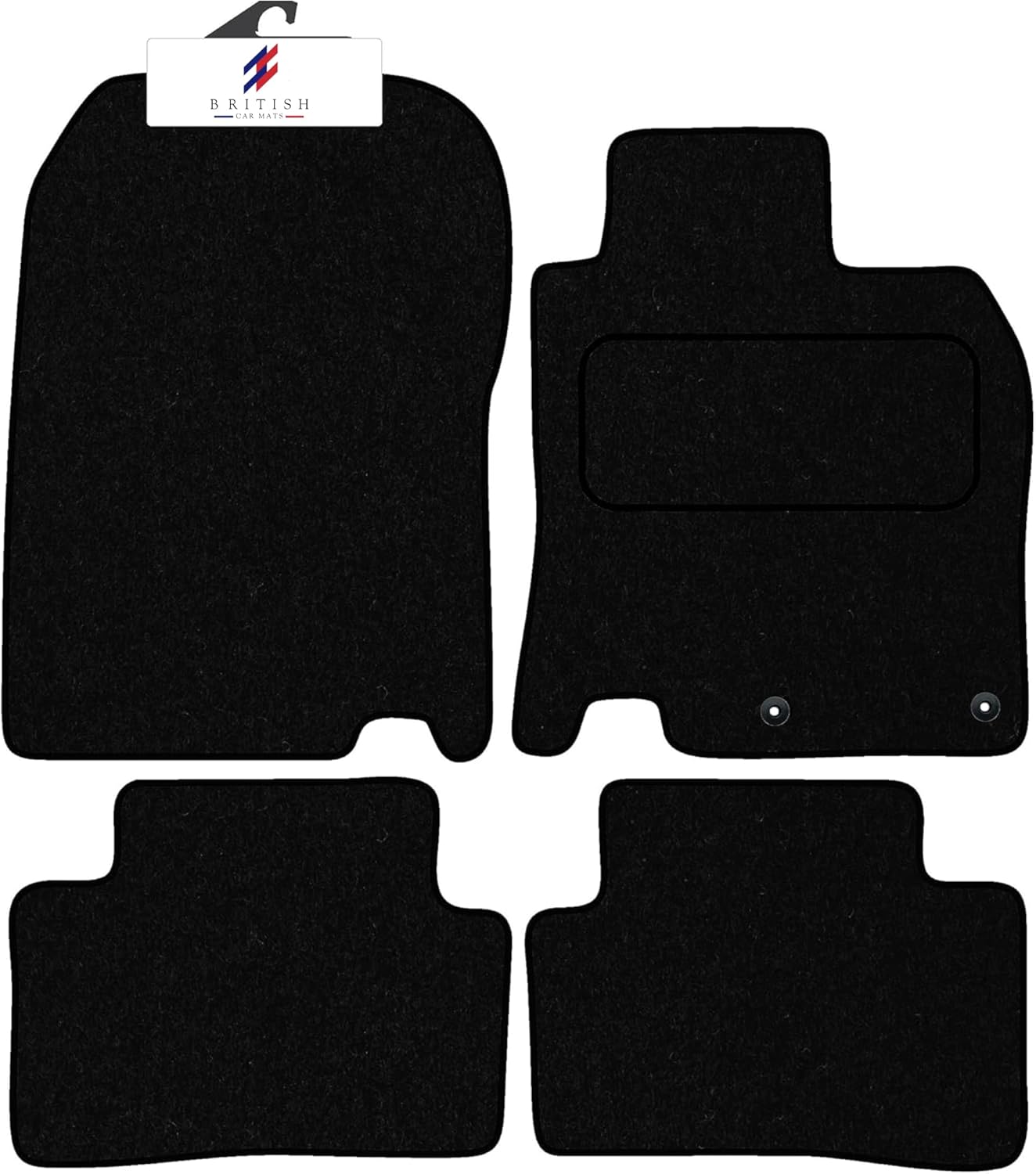 BCM Car Mats - Compatible with Nissan Qashqai 2014-2021 - Carpet - Fully Tailored Floor Mat - Anti-Slip Granulated Backing - Black Trimming - 4 Piece Non-Slip Mat